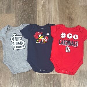 Baby St. Louis Cardinals Onesies- 6/9m